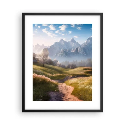 Poster in black frame - Quiet Valley - 40x50 cm