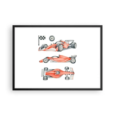 Poster in black frame - Race for the Dreams - 70x50 cm