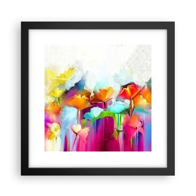 Poster in black frame - Rainbow Has Bloomed - 30x30 cm