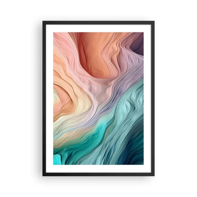 Poster in black frame - Rainbow Wave - 50x70 cm