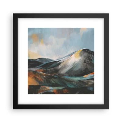 Poster in black frame - Raw and Beautiful - 30x30 cm