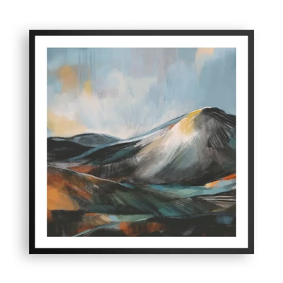 Poster in black frame - Raw and Beautiful - 60x60 cm