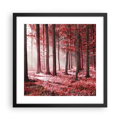 Poster in black frame - Red Equally Beautiful - 40x40 cm