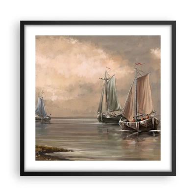 Poster in black frame - Return of Sailors - 50x50 cm