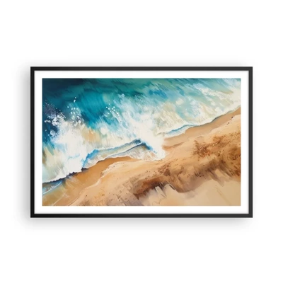 Poster in black frame - Returning Wave - 91x61 cm