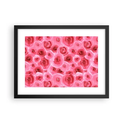 Poster in black frame - Roses at the Bottom and at the Top - 40x30 cm