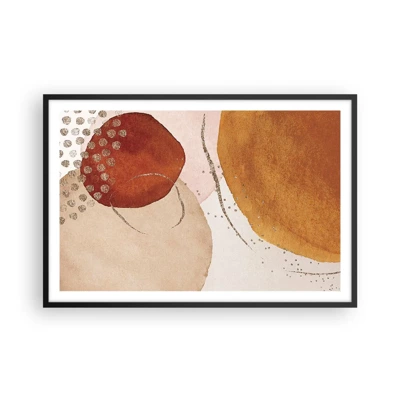 Poster in black frame - Roundness and Movement - 91x61 cm