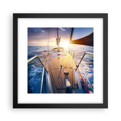 Poster in black frame - Running on Waves - 30x30 cm