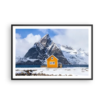 Poster in black frame - Scandinavian Holiday - 91x61 cm