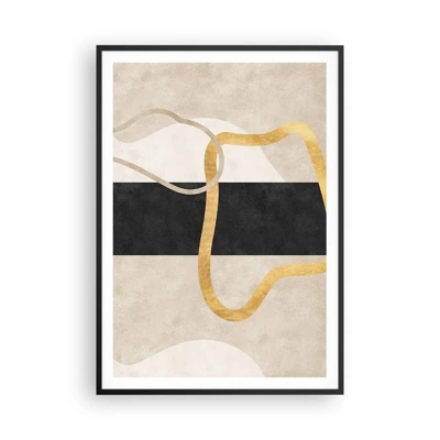 Poster in black frame - Shapes in Loops - 70x100 cm