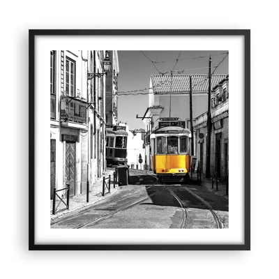 Poster in black frame - Spirit of Lisbon - 50x50 cm