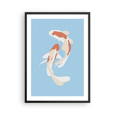 Poster in black frame - Spontaneous Synchronised Swim - 50x70 cm