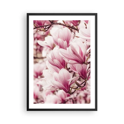 Poster in black frame - Spring is Pink - 50x70 cm