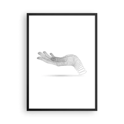 Poster in black frame - Springy Palm - 50x70 cm