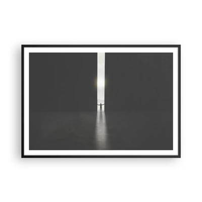 Poster in black frame - Step to Bright Future - 100x70 cm
