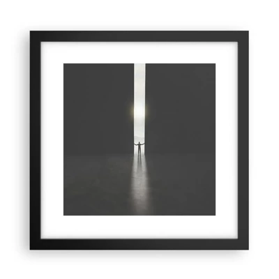 Poster in black frame - Step to Bright Future - 30x30 cm