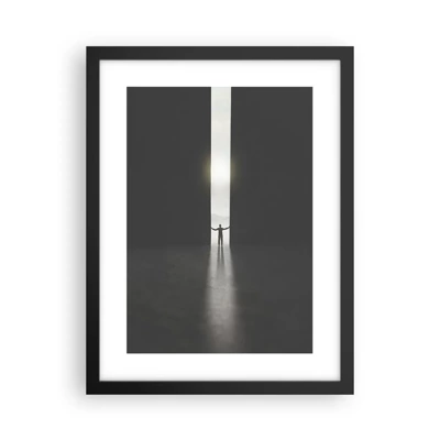 Poster in black frame - Step to Bright Future - 30x40 cm