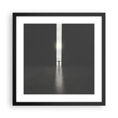 Poster in black frame - Step to Bright Future - 40x40 cm