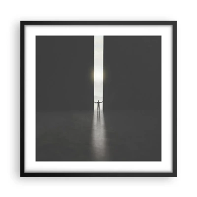 Poster in black frame - Step to Bright Future - 50x50 cm