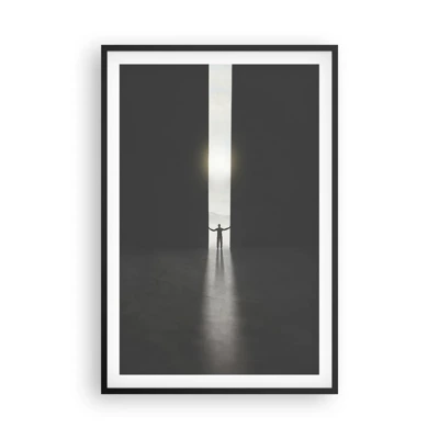 Poster in black frame - Step to Bright Future - 61x91 cm