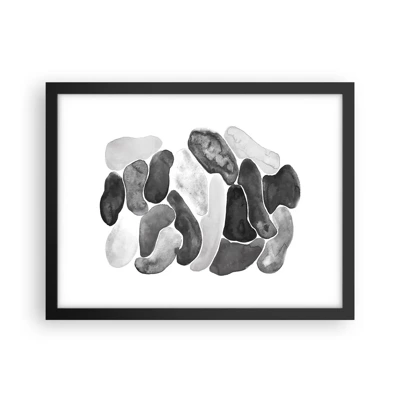 Poster in black frame - Stone Abstract - 40x30 cm
