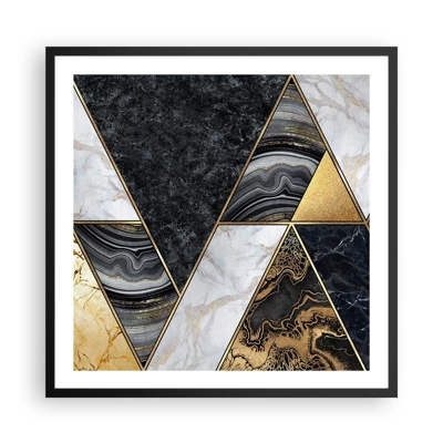 Poster in black frame - Stone on Stone - 60x60 cm