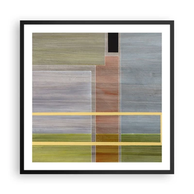 Poster in black frame - Straight and Calm - 60x60 cm