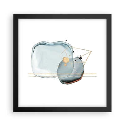 Poster in black frame - Study of a Raindrop - 30x30 cm