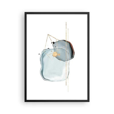 Poster in black frame - Study of a Raindrop - 50x70 cm