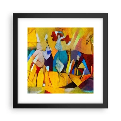 Poster in black frame - Sun -Life - Happiness - 30x30 cm