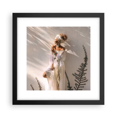 Poster in black frame - Sun and Girl - 30x30 cm