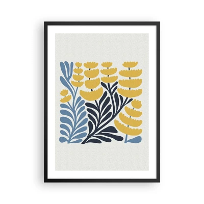 Poster in black frame - Sunny Flowerbed - 50x70 cm