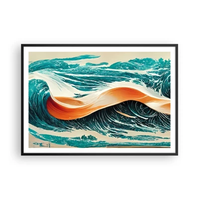 Poster in black frame - Surfer's Dream - 100x70 cm