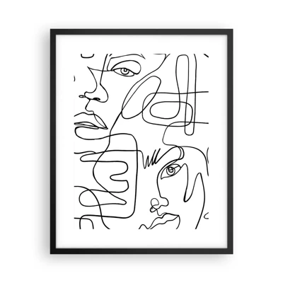 Poster in black frame - Tangled up in Emotions - 40x50 cm