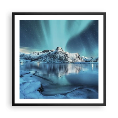 Poster in black frame - The Night of Light - 60x60 cm