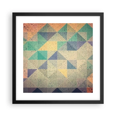 Poster in black frame - The Republic of Triangles - 40x40 cm