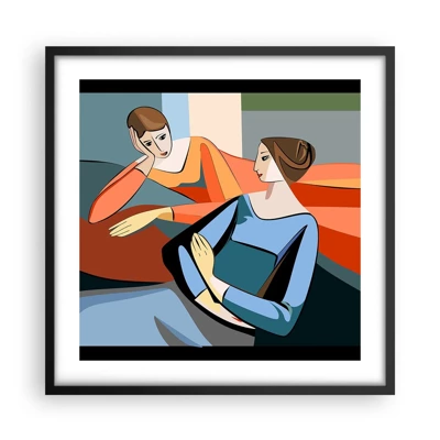 Poster in black frame - Time for Confession - 50x50 cm