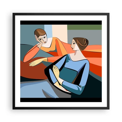 Poster in black frame - Time for Confession - 60x60 cm