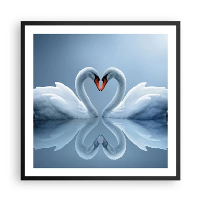 Poster in black frame - Time for Love - 60x60 cm