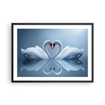 Poster in black frame - Time for Love - 70x50 cm