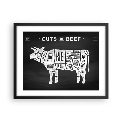 Poster in black frame - Time for a Feast - 50x40 cm