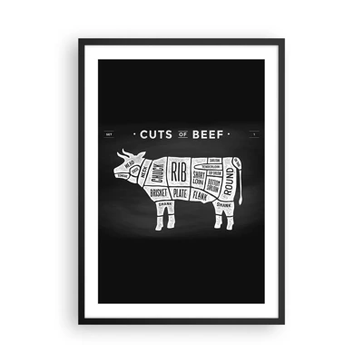 Poster in black frame - Time for a Feast - 50x70 cm