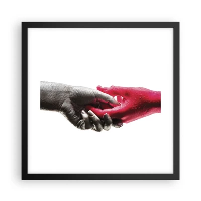 Poster in black frame - Together, although Different - 40x40 cm