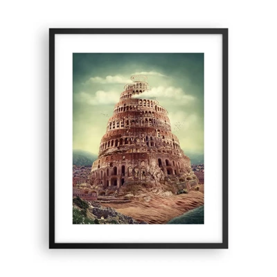 Poster in black frame - Tower of Babel - 40x50 cm