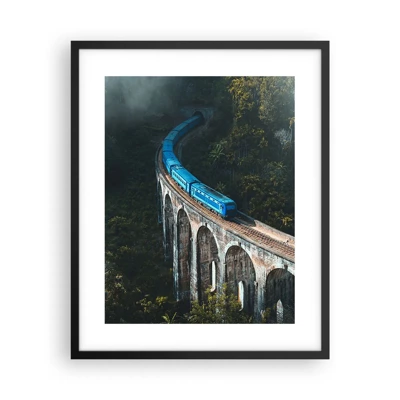 Poster in black frame - Train through Nature - 40x50 cm