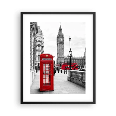 Poster in black frame - Undoubtedly London - 40x50 cm