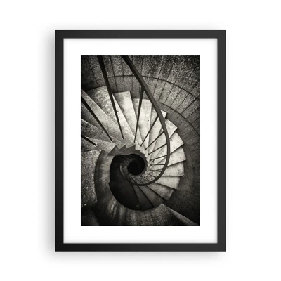 Poster in black frame - Up the Stairs and Down the Stairs - 30x40 cm