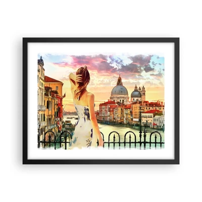 Poster in black frame - Venice Adventure - 50x40 cm