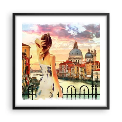Poster in black frame - Venice Adventure - 50x50 cm