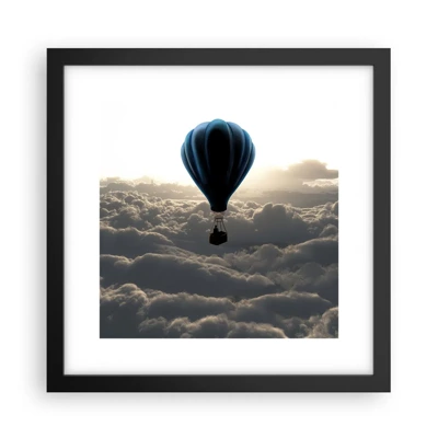 Poster in black frame - Wanderer above Clouds - 30x30 cm